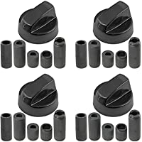 SPARES2GO Perillas de control universales negras para todas las marcas de horno- cocina y placa de cocina (paquete de 4)